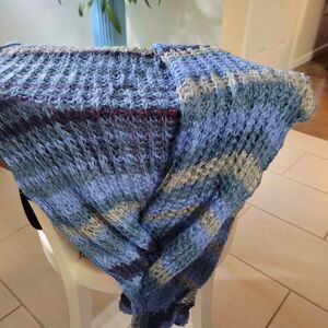 NWT Rikka Women Knit Infiniti Scarf One Size Shades of Blue, & Gray